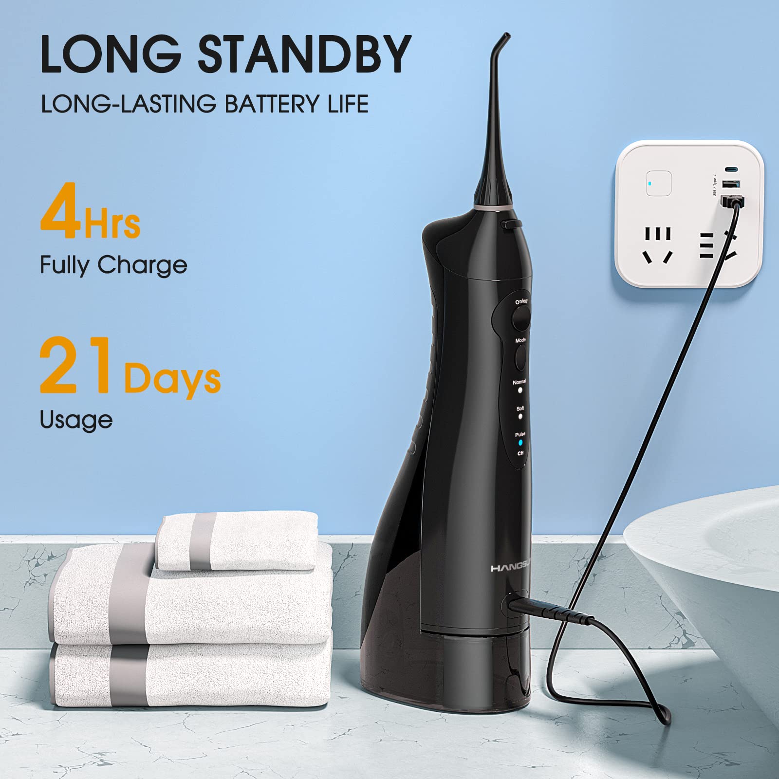 Foto 5 pulgar | Flosser Hangsun Hoc460  Inalámbrico  Recargable  300 Ml - Venta Internacional