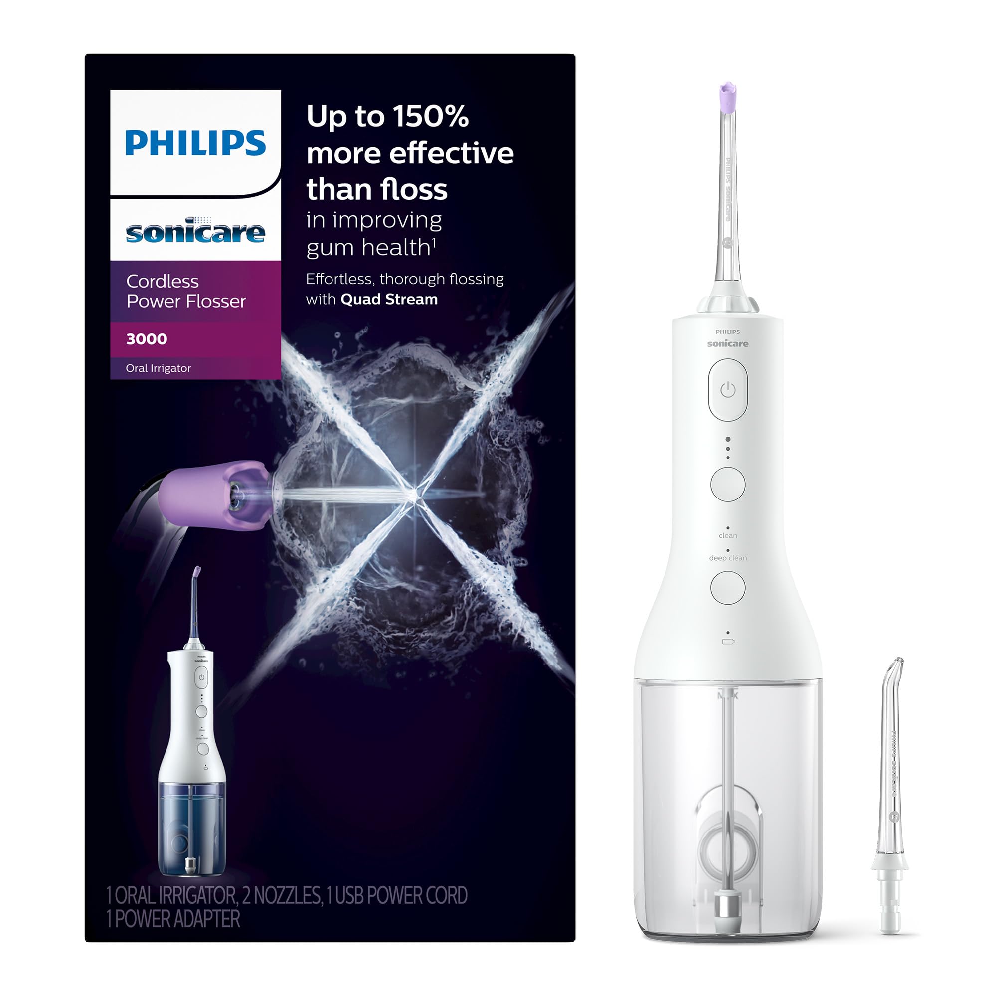Foto 2 pulgar | Hilo Dental Eléctrico Inalámbrico Philips Sonicare 3000 Hx3826/21 - Venta Internacional.