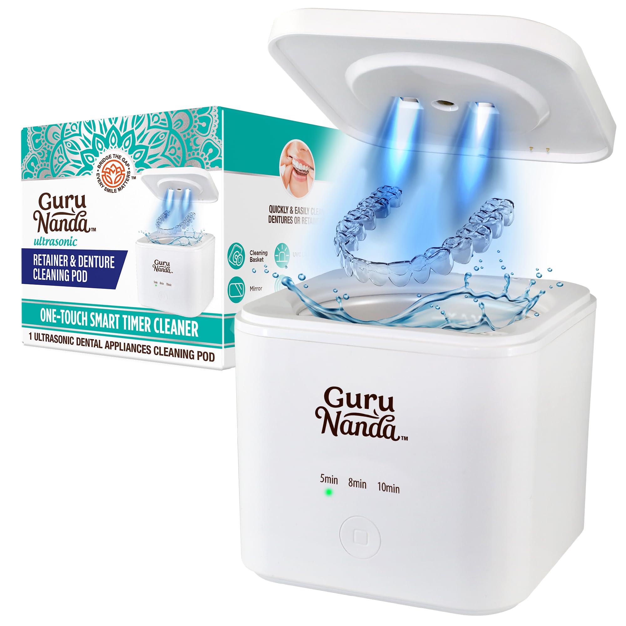Foto 1 | Cápsula Limpiadora Gurunanda Retainer & Aligner 190 Ml  3 Modos - Venta Internacional.