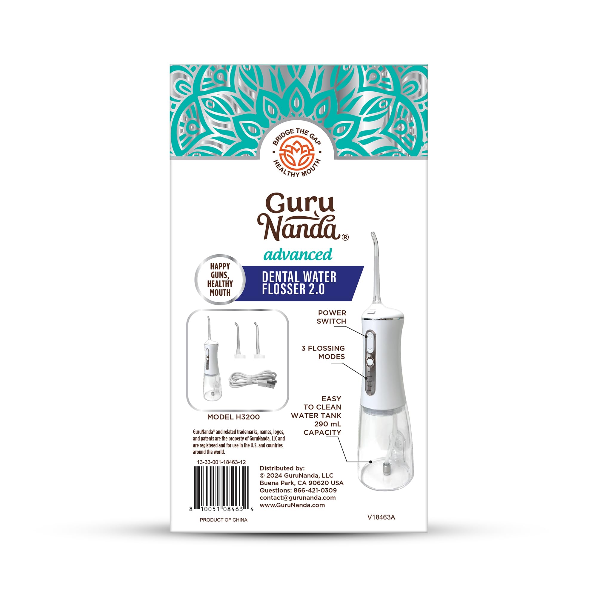 Foto 7 | Hilo Dental Gurunanda Advanced 2.0 290 Ml  3 Modos - Venta Internacional.