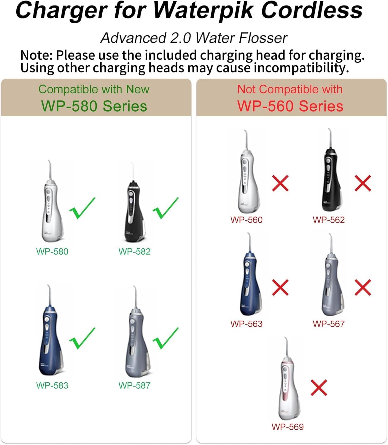 Foto 4 pulgar | Cargador Vhbw Para Waterpik Water Flosser Wp-580 - Venta Internacional.