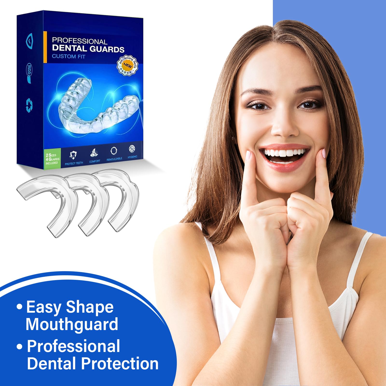 Foto 3 | Protector Bucal Crislan Para Rechinar Los Dientes Por La Noche (4 Piezas) - Venta Internacional.