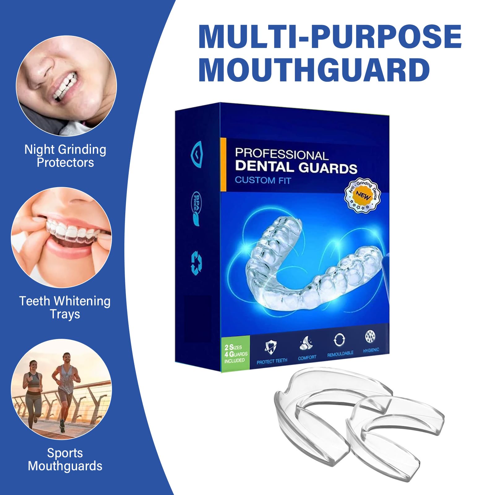 Foto 5 pulgar | Protector Bucal Crislan Para Rechinar Los Dientes Por La Noche (4 Piezas) - Venta Internacional.
