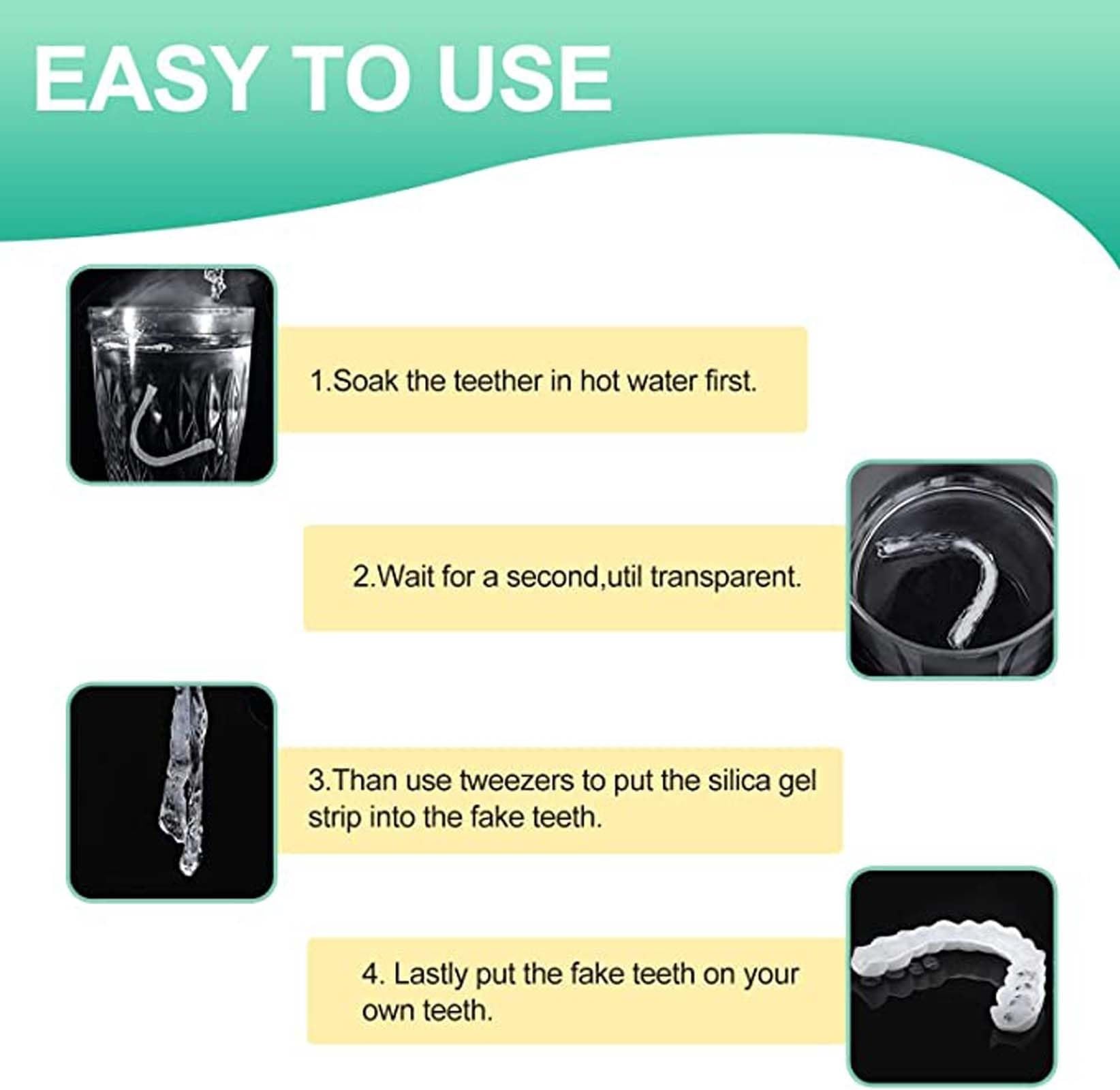 Foto 4 pulgar | Dos Pares De Dentaduras Ajustables Para Hombres Y Mujeres - Venta Internacional.