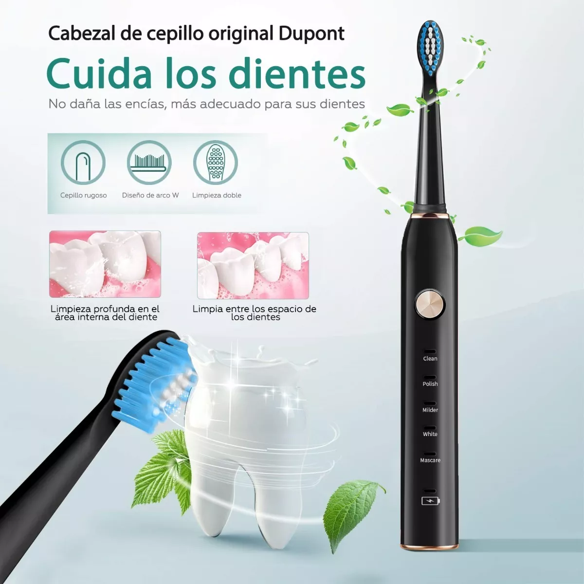 Foto 4 pulgar | Cepillo de Dientes Eléctrico Sangkee H100023-black con 6 Cabezales