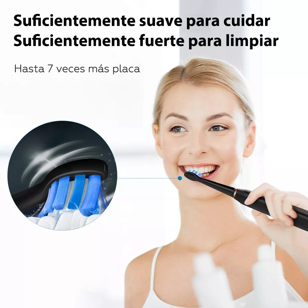 Foto 6 pulgar | Cepillo de Dientes Eléctrico Sangkee H100023-black con 6 Cabezales