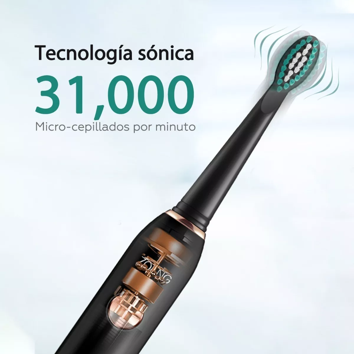 Foto 6 | Cepillo de Dientes Eléctrico Sangkee H100023-black con 6 Cabezales