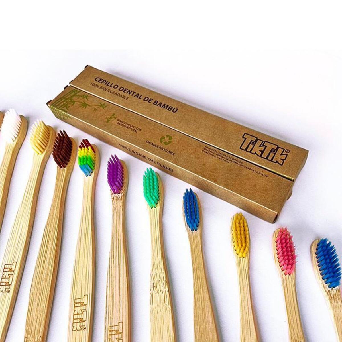 Foto 2 | Cepillos Dientes Tiktik de Bambú Biodegradable Ecológico 24 Piezas