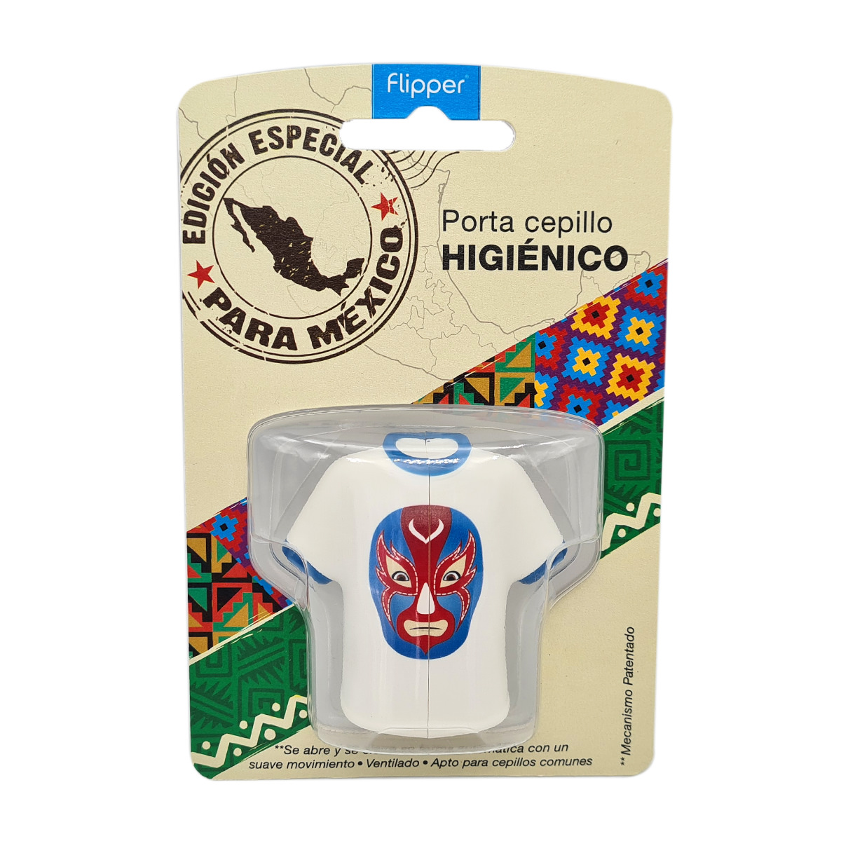 Foto 4 pulgar | Portacepillos Flipper Camiseta Lucha Libre color Azul