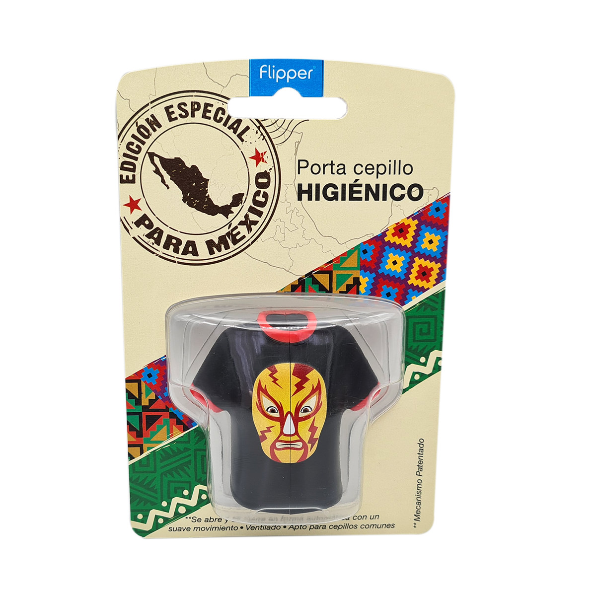 Foto 4 pulgar | Portacepillos Flipper Camiseta Lucha Libre color Negro