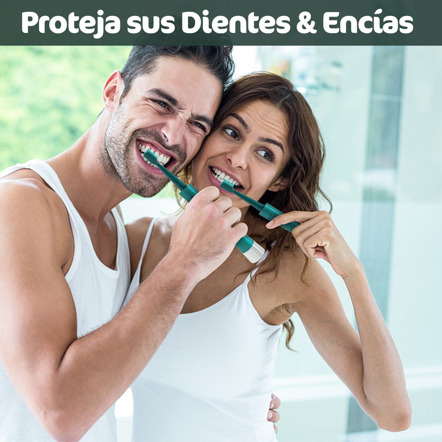 Foto 7 | Cepillo De Dientes Eléctrico Potente Limpieza Sónica Con 6 Cabezales De Cepillo Duponts H10129 Azul/Verde