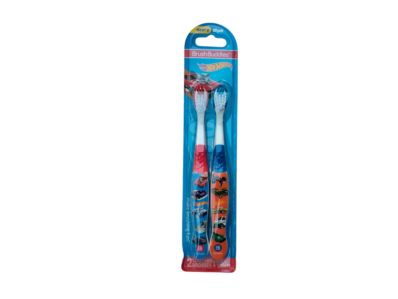 Foto 2 pulgar | Cepillo de Dientes Infantil Brush Buddies HotWheels Multicolor 2 Piezas