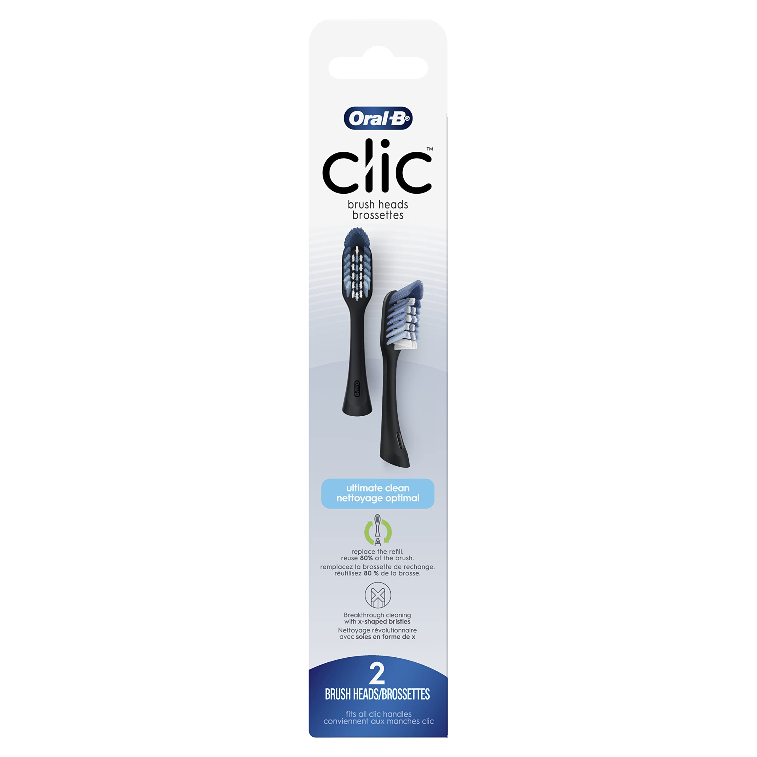 Foto 1 | Cabezales de Cepillo Repuesto Oral-b Clic Ultimate Clean 2 Unidades - Venta Internacional