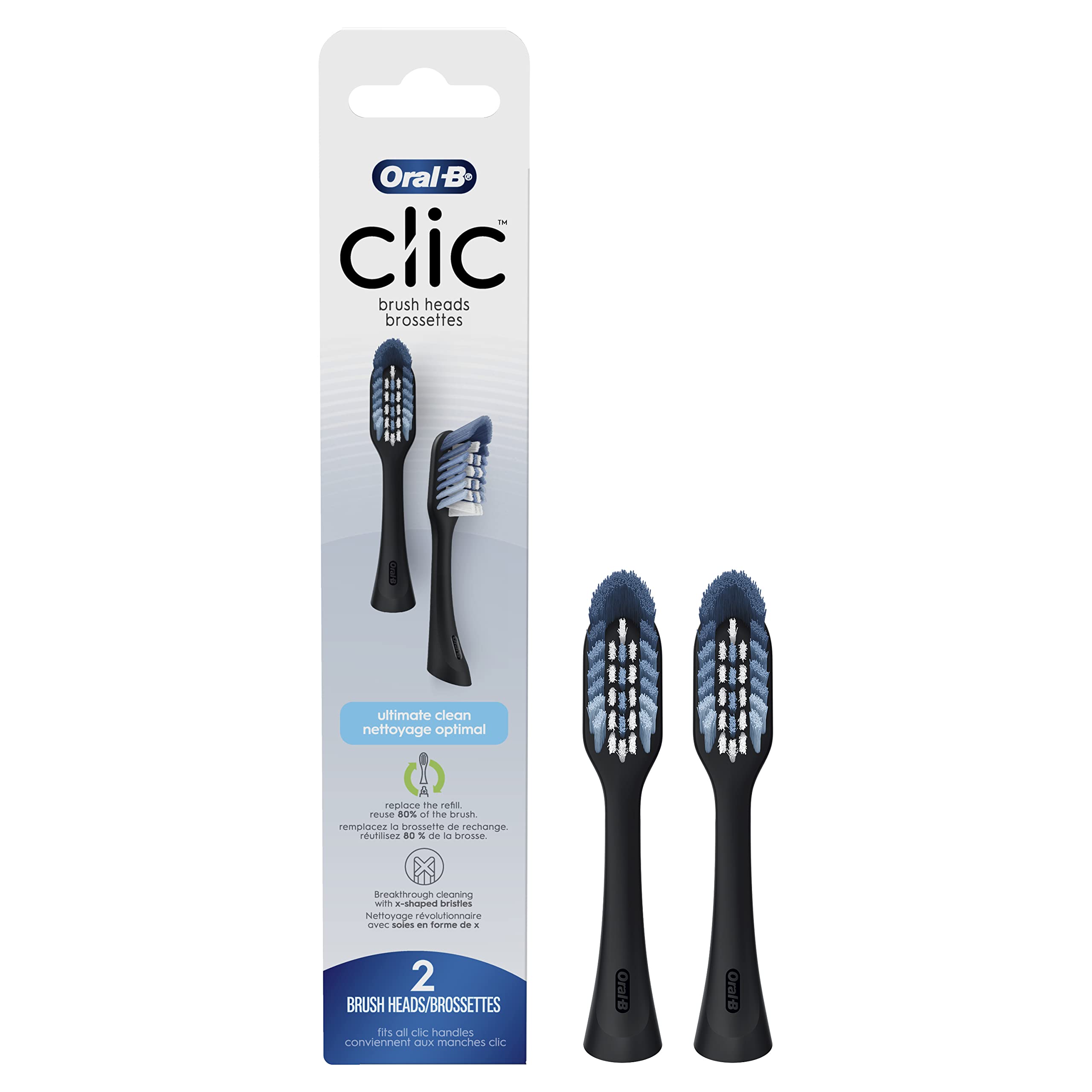Foto 3 pulgar | Cabezales de Cepillo Repuesto Oral-b Clic Ultimate Clean 2 Unidades - Venta Internacional