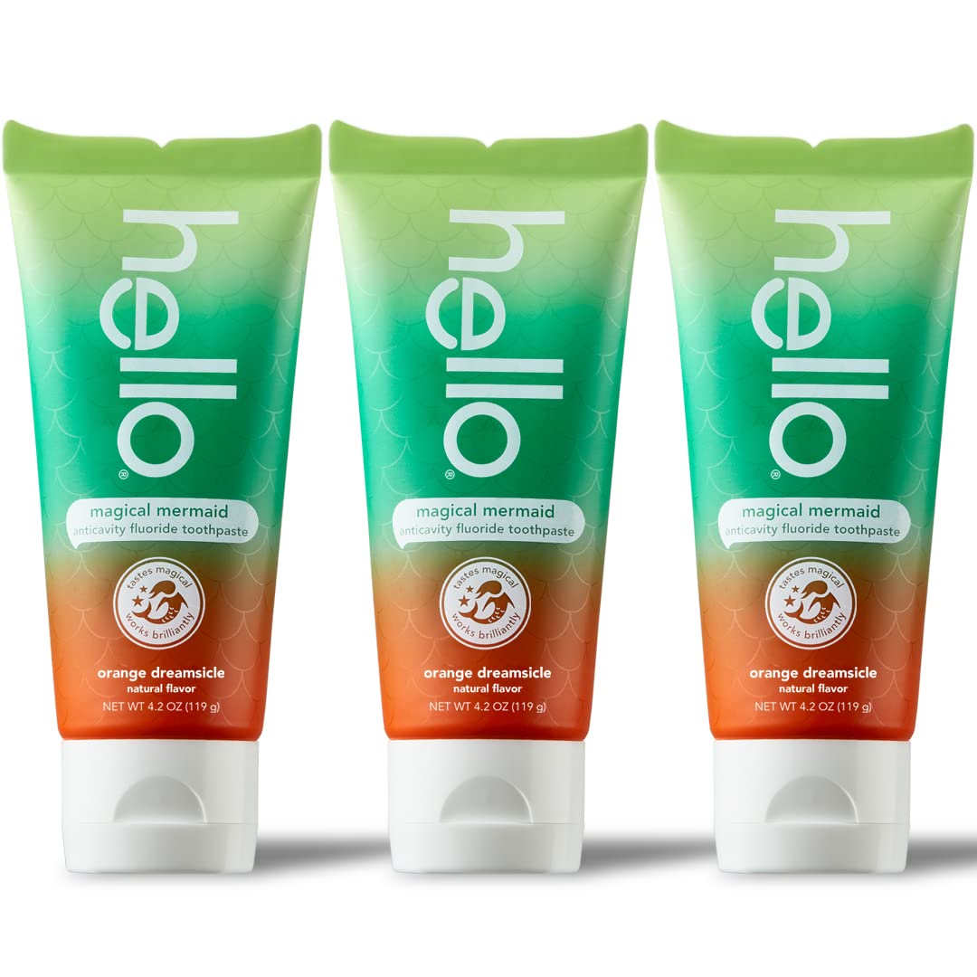 Foto 2 pulgar | Pasta De Dientes Hello Mermaid Orange Dreamsicle Kids 125 Ml, Paquete De 3 - Venta Internacional.