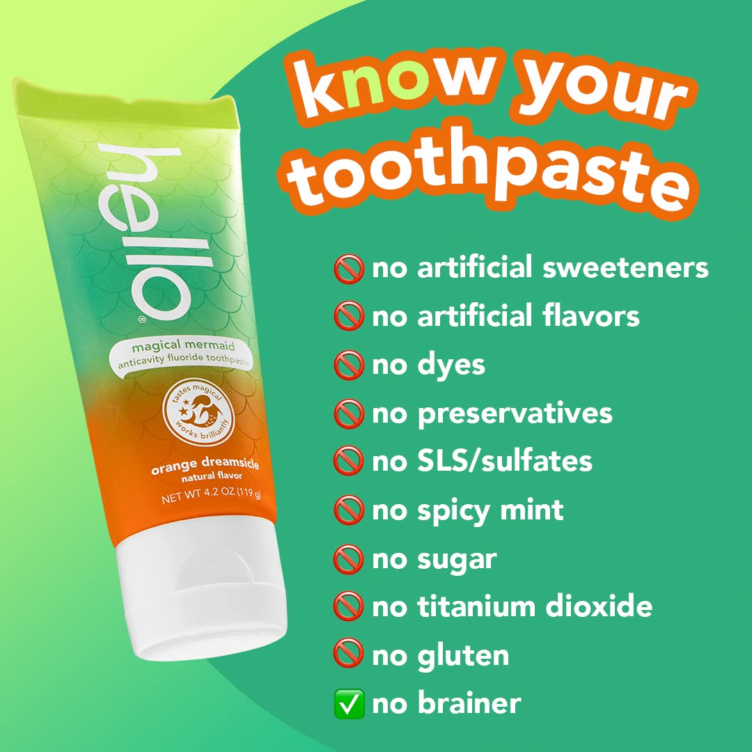 Foto 6 pulgar | Pasta De Dientes Hello Mermaid Orange Dreamsicle Kids 125 Ml, Paquete De 3 - Venta Internacional.