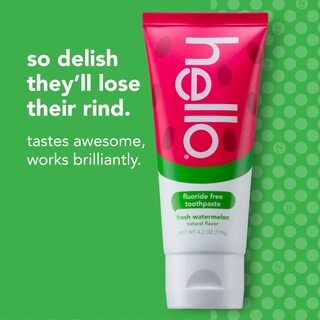 Foto 2 | Pasta De Dientes Hello Natural Watermelon Flavor Baby & Kids - Venta Internacional.