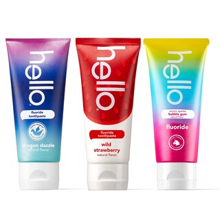 Foto 1 | Pasta De Dientes Hello Variety Fluoride Kids 125 Ml (paquete De 3) - Venta Internacional.