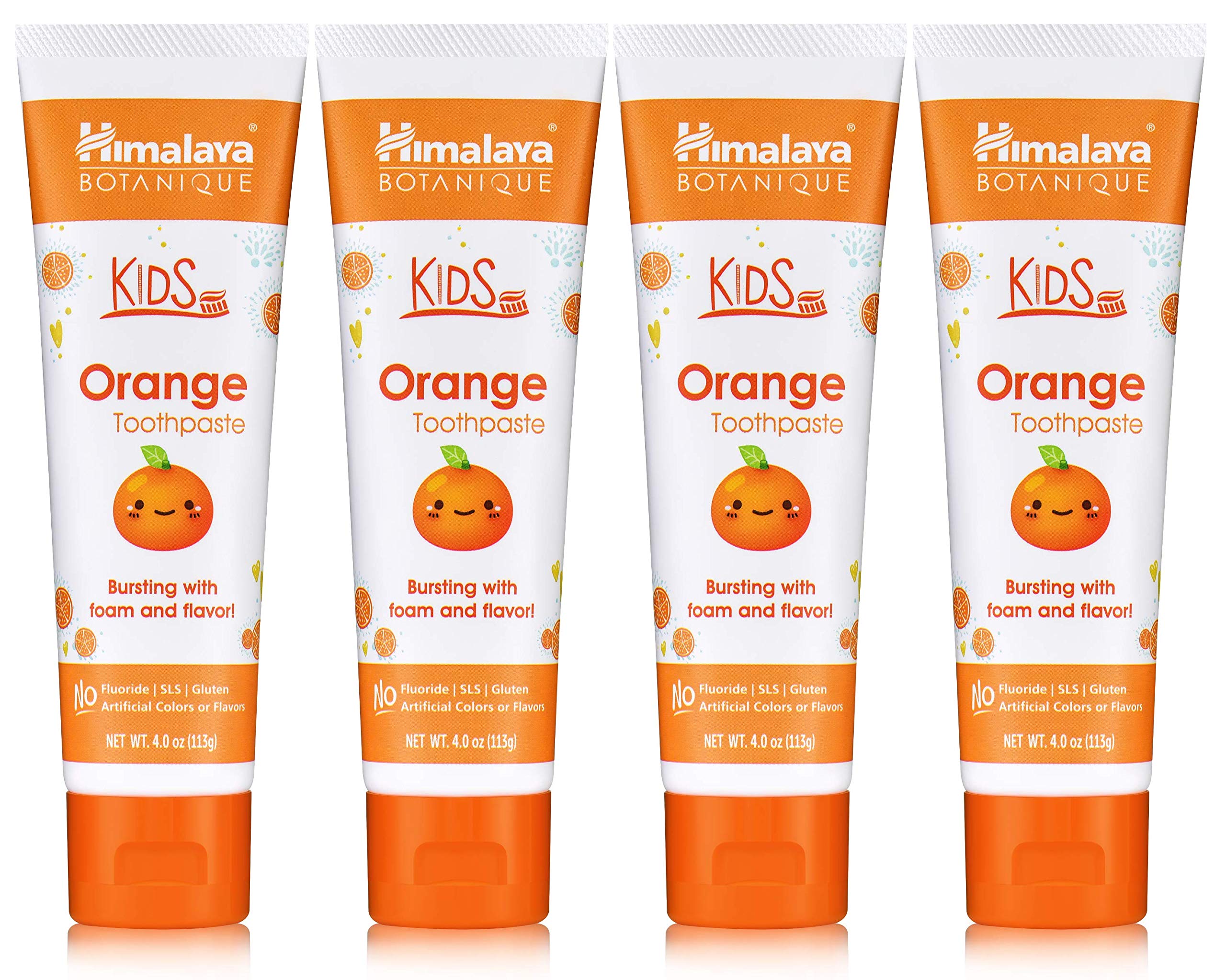Foto 2 pulgar | Pasta De Dientes Himalaya Botanique Kids Herbal Orange, 120 Ml, Paquete De 4 - Venta Internacional.