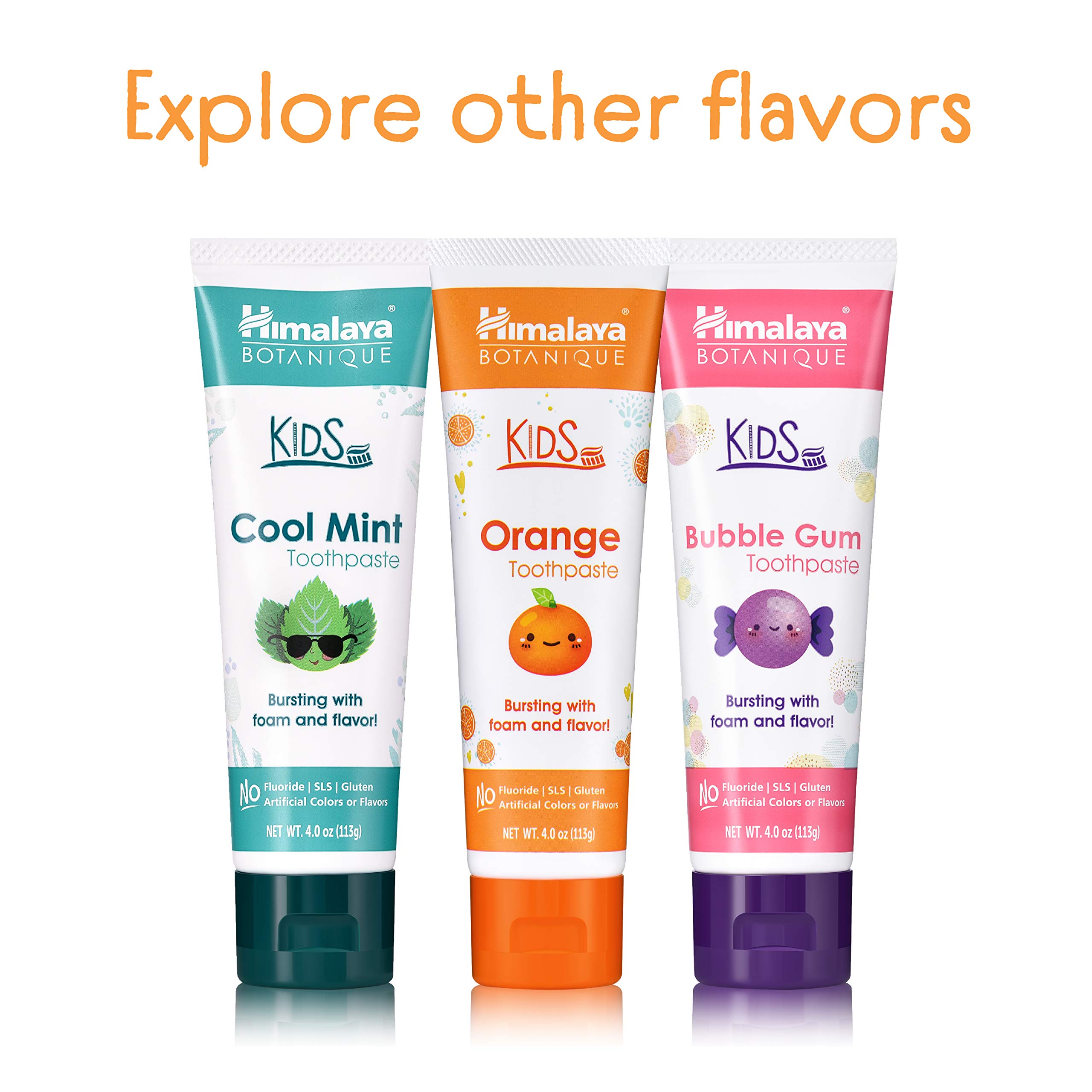 Foto 5 | Pasta De Dientes Himalaya Botanique Kids Herbal Orange, 120 Ml, Paquete De 4 - Venta Internacional.