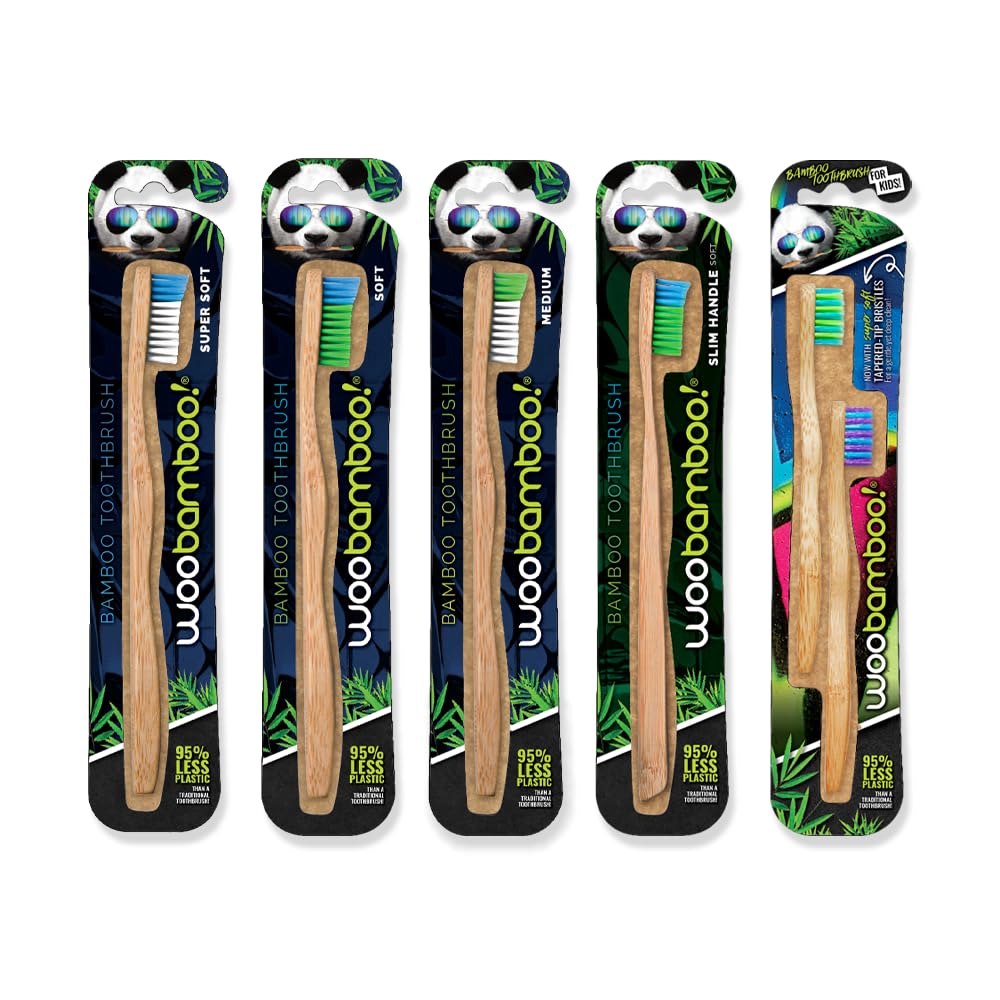 Foto 4 | Cepillo De Dientes Woobamboo! Paquete Sostenible De Bambú Blando Para Adultos, Paquete 1 - Venta Internacional.