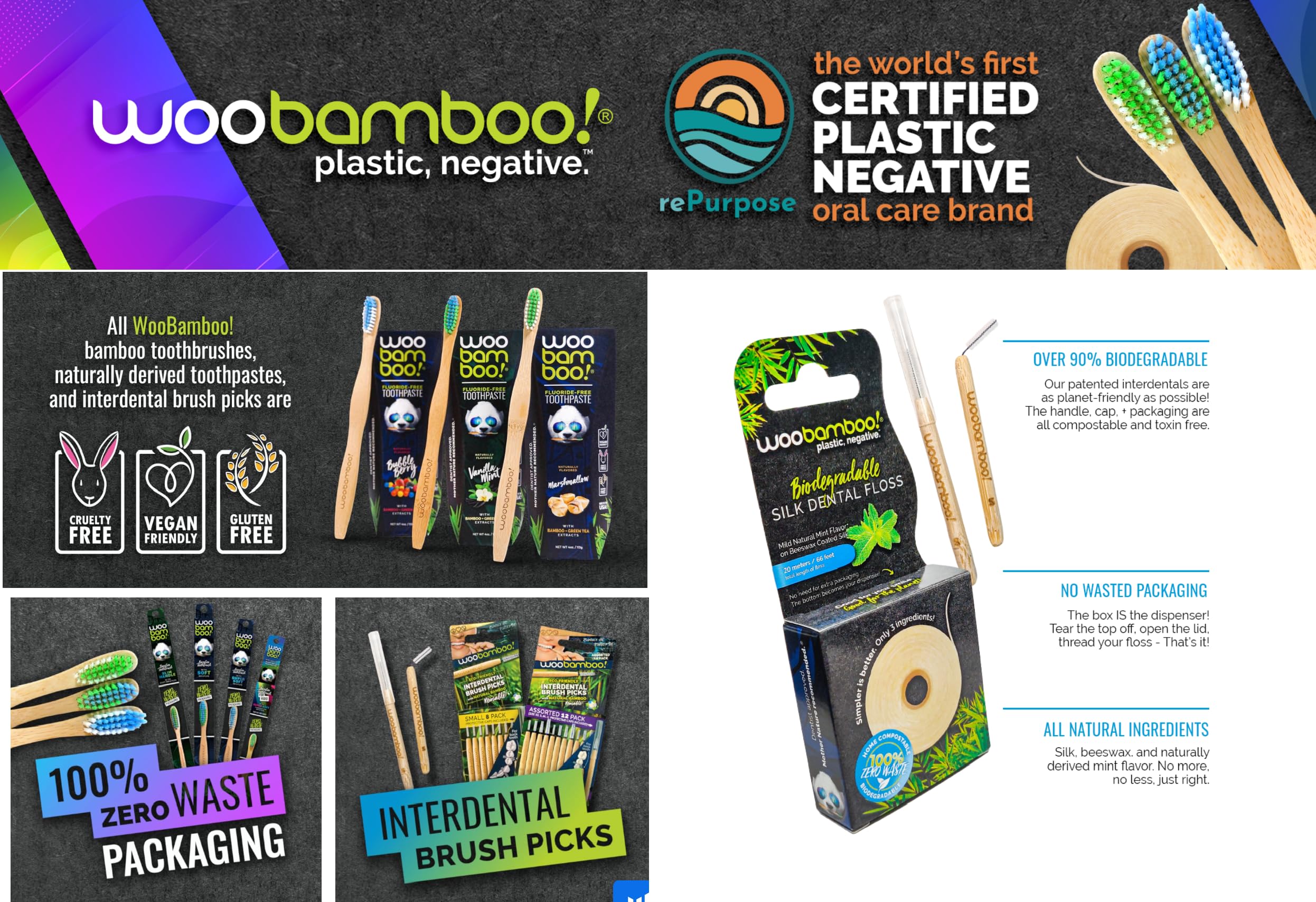 Foto 5 | Cepillo De Dientes Woobamboo! Paquete Sostenible De Bambú Blando Para Adultos, Paquete 1 - Venta Internacional.