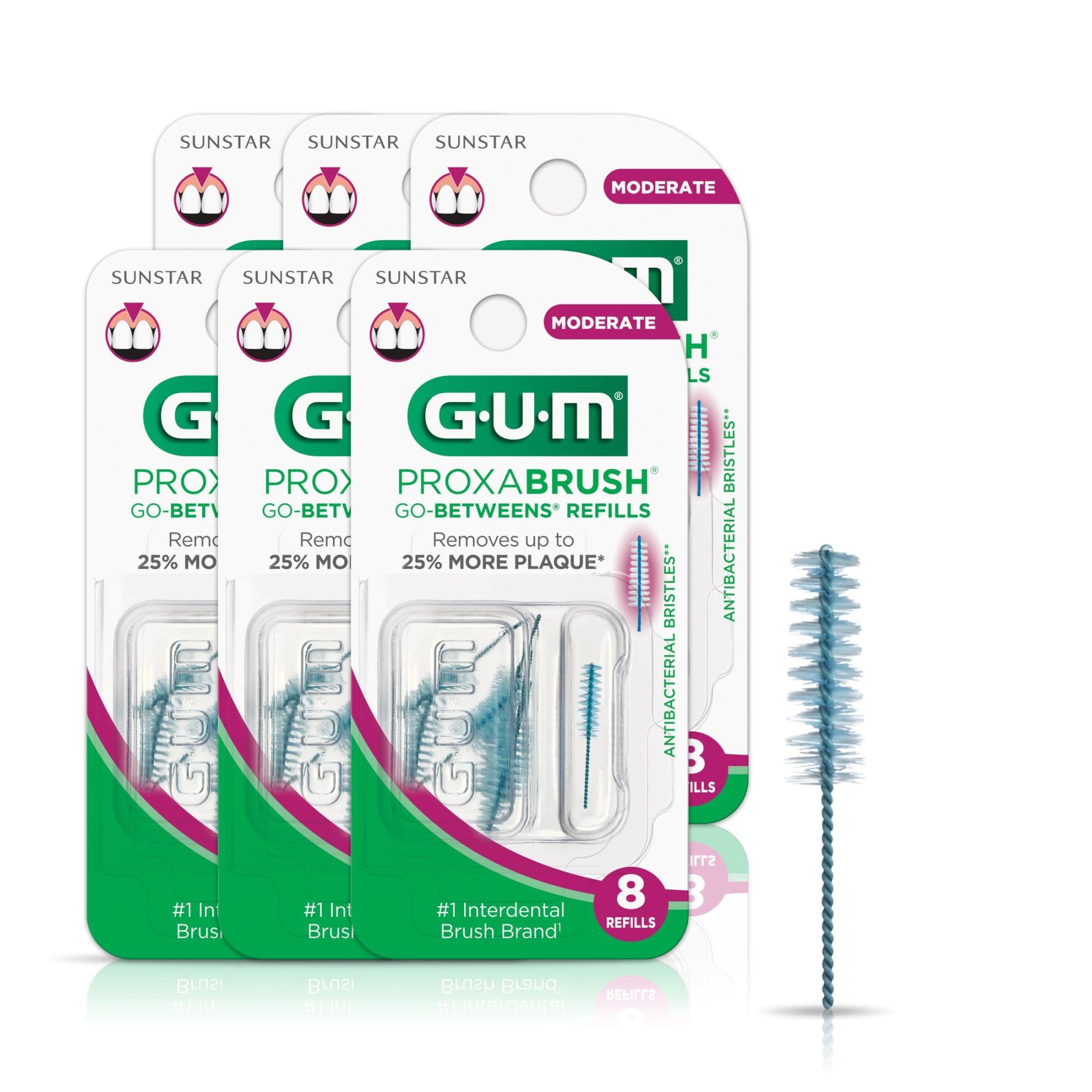 Foto 1 | Recambios Para Cepillos Dentales Gum Proxabrush Go-betweens, 8 Unidades, 6 Unidades - Venta Internacional.