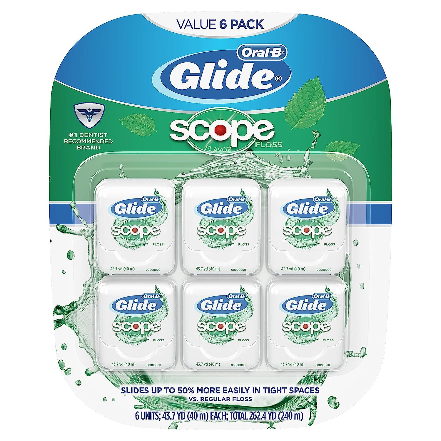 Foto 2 pulgar | Hilo Dental Oral-b Glide Scope Flavor 40 M (paquete De 6) - Venta Internacional.