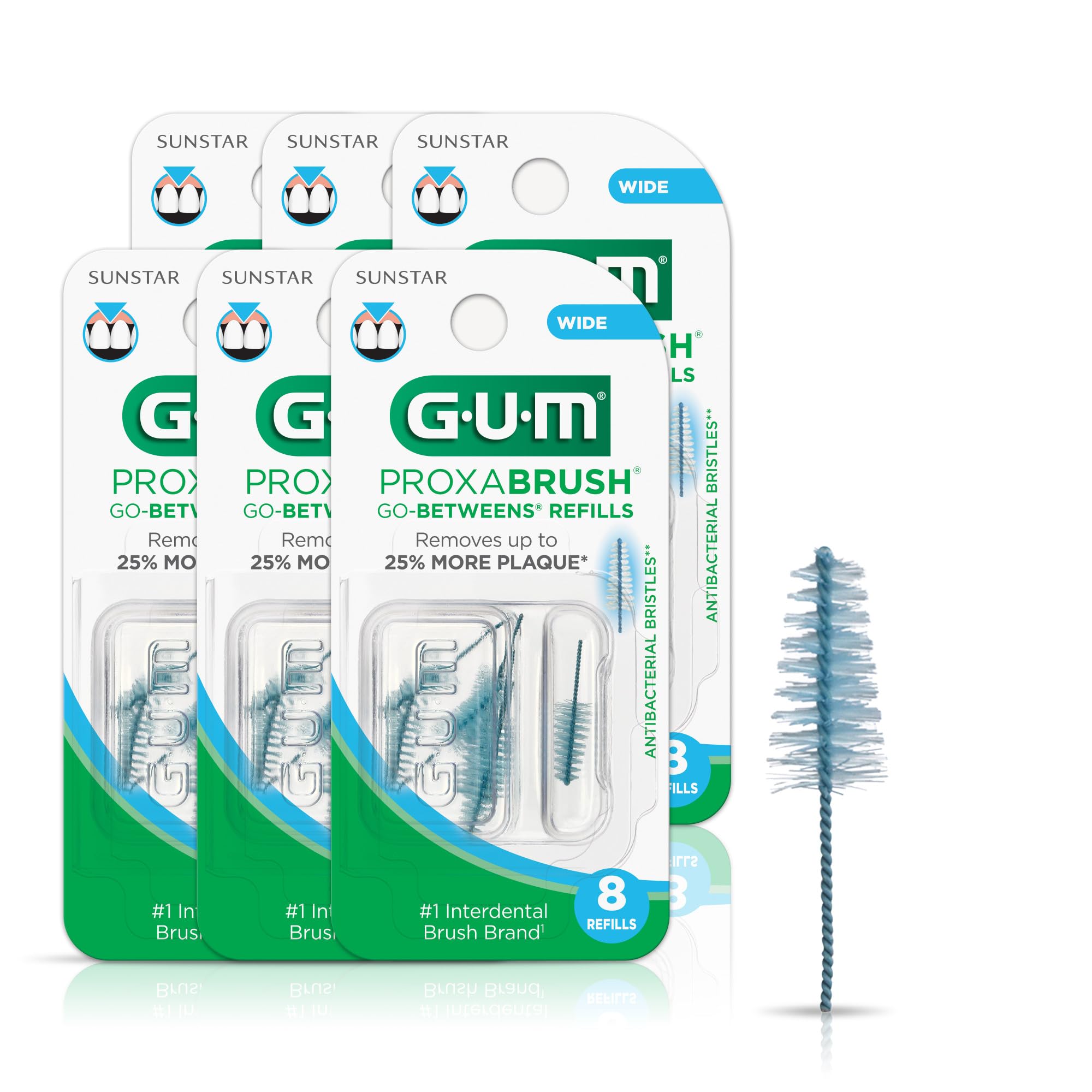 Foto 2 pulgar | Recambios Para Cepillos Interdentales Gum Proxabrush Go-betweens, 8 Unidades (paquete De 6) - Venta Internacional.