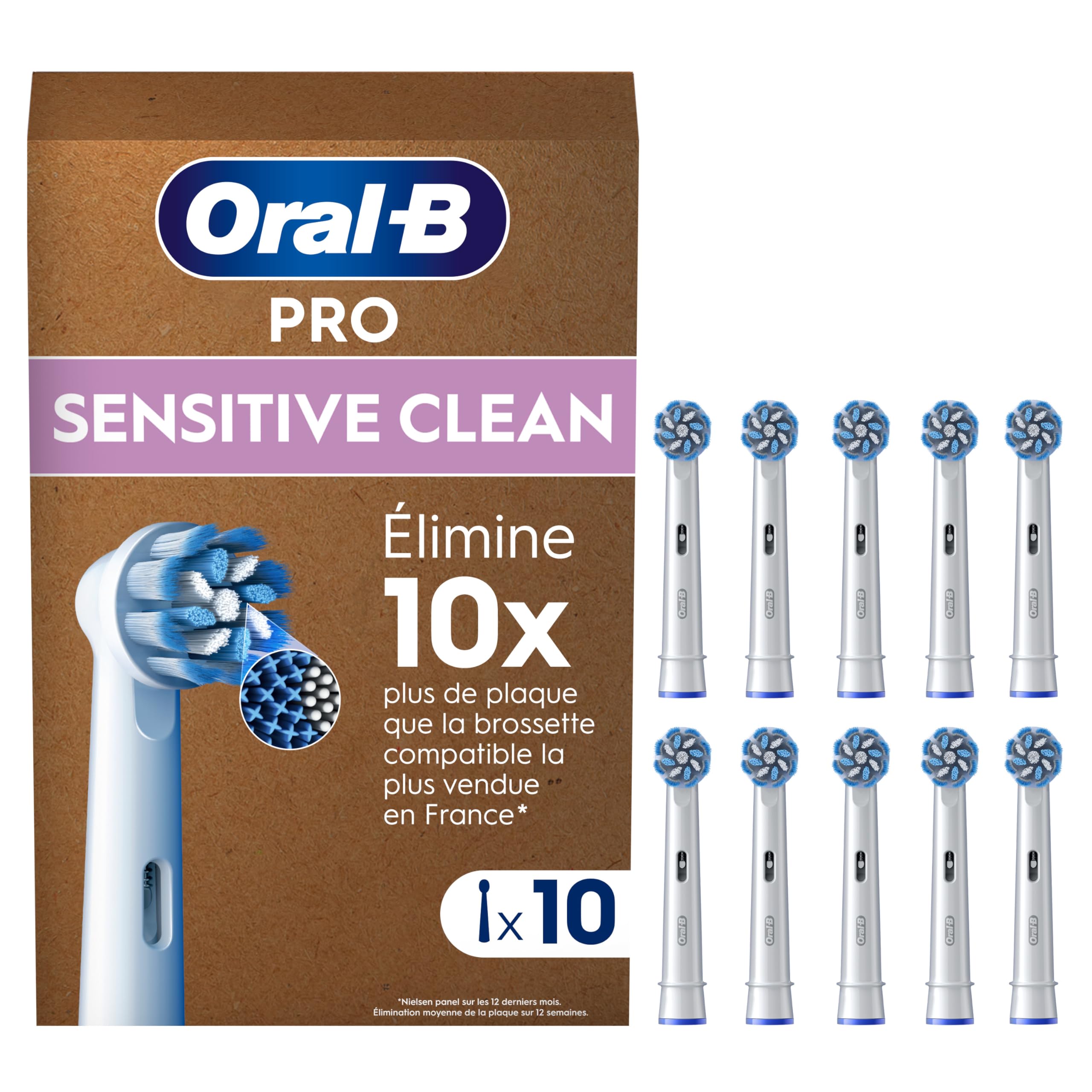 Foto 2 pulgar | Cabezal De Cepillo De Dientes Oral-b Pro Sensitive Clean En Forma De X, Paquete De 10 - Venta Internacional.