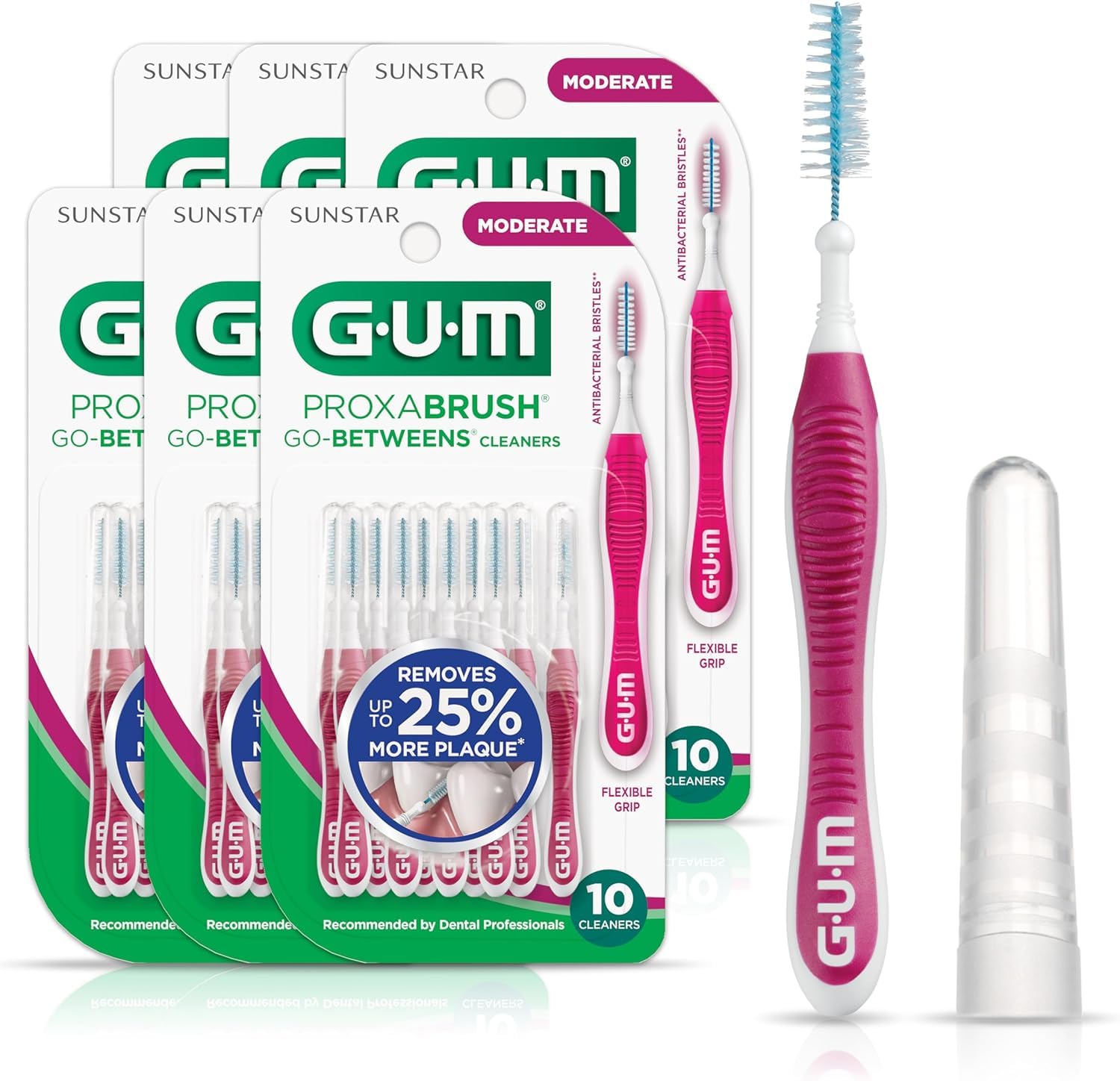 Cepillos Interdentales Gum Proxabrush Go-betweens Moderados - Venta Internacional.
