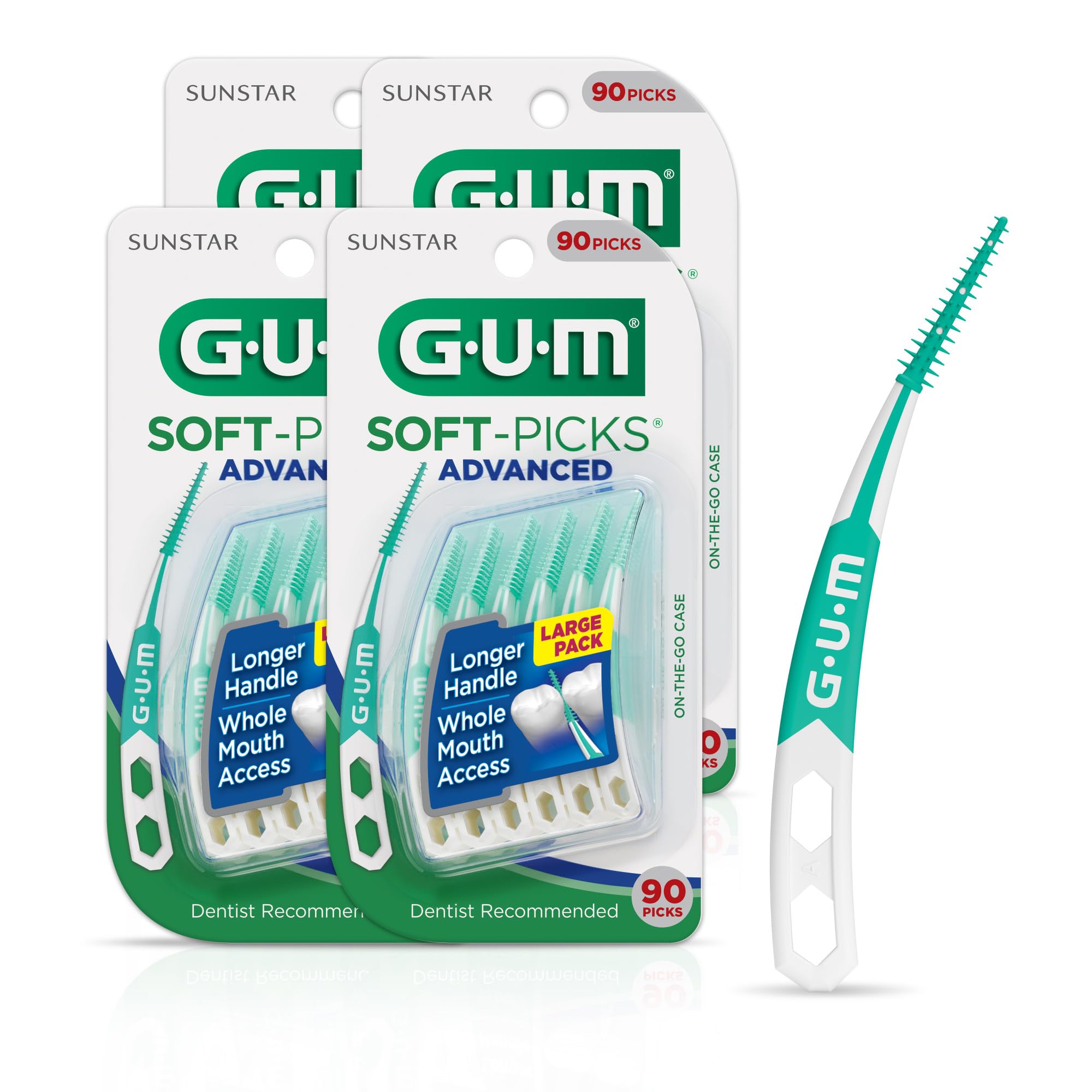 Foto 2 pulgar | Palillos Dentales Gum Soft-picks Advanced De 90 Unidades (paquete De 4) Con Funda - Venta Internacional.