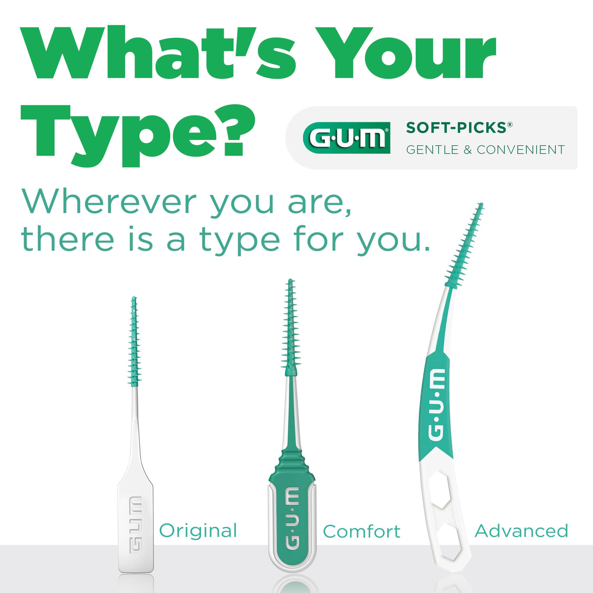 Foto 6 | Palillos Dentales Gum Soft-picks Advanced De 90 Unidades (paquete De 4) Con Funda - Venta Internacional.