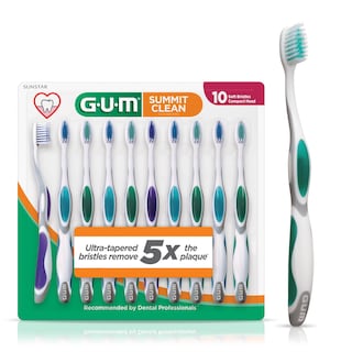 Foto 1 | Cepillo De Dientes Gum Summit+ Soft Ultra Fine Bristles Para Adultos X10 - Venta Internacional.
