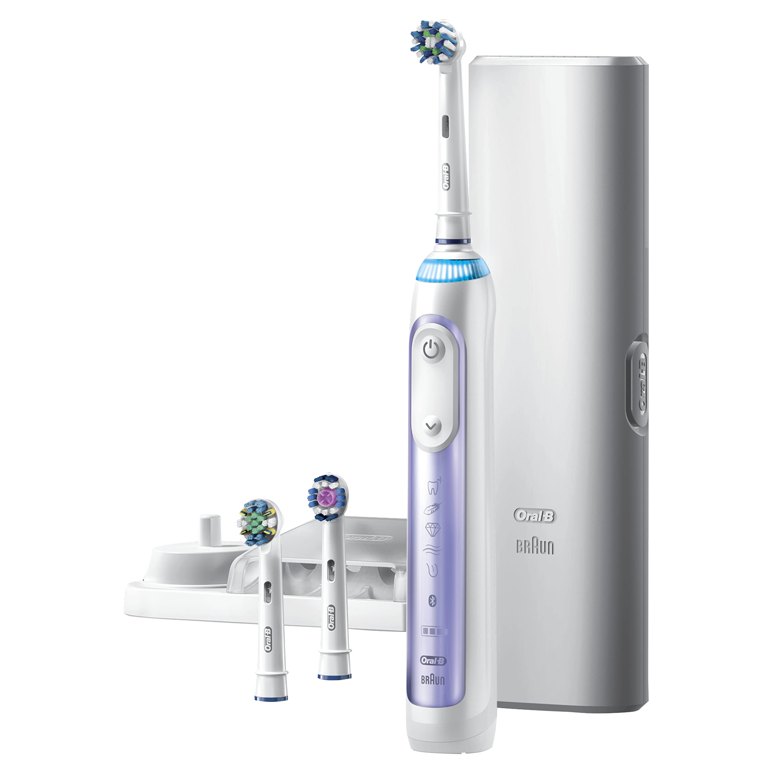 Foto 2 | Cepillo De Dientes Eléctrico Oral-b 7500 Orchid Purple Con 4 Cabezales - Venta Internacional.