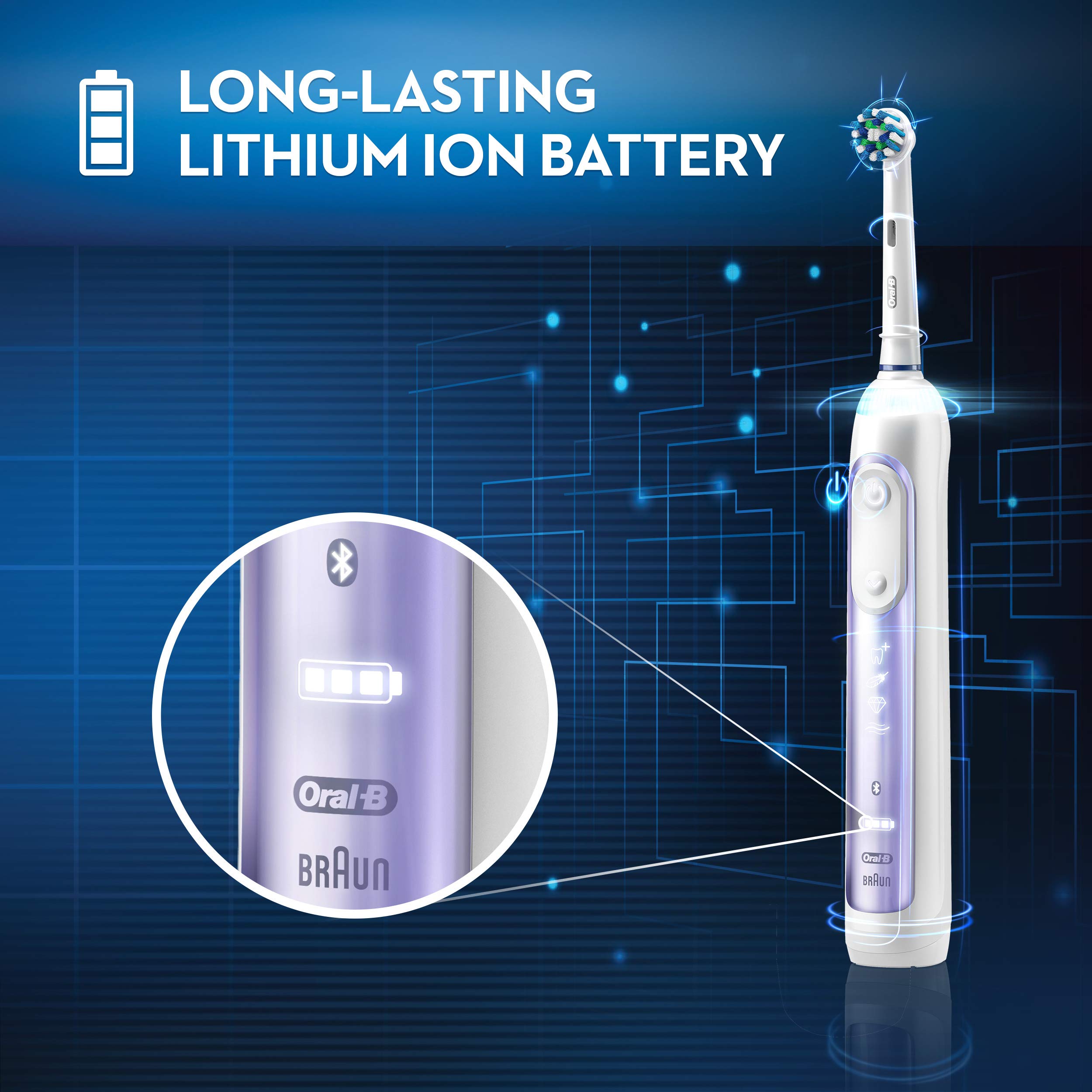 Foto 3 | Cepillo De Dientes Eléctrico Oral-b 7500 Orchid Purple Con 4 Cabezales - Venta Internacional.