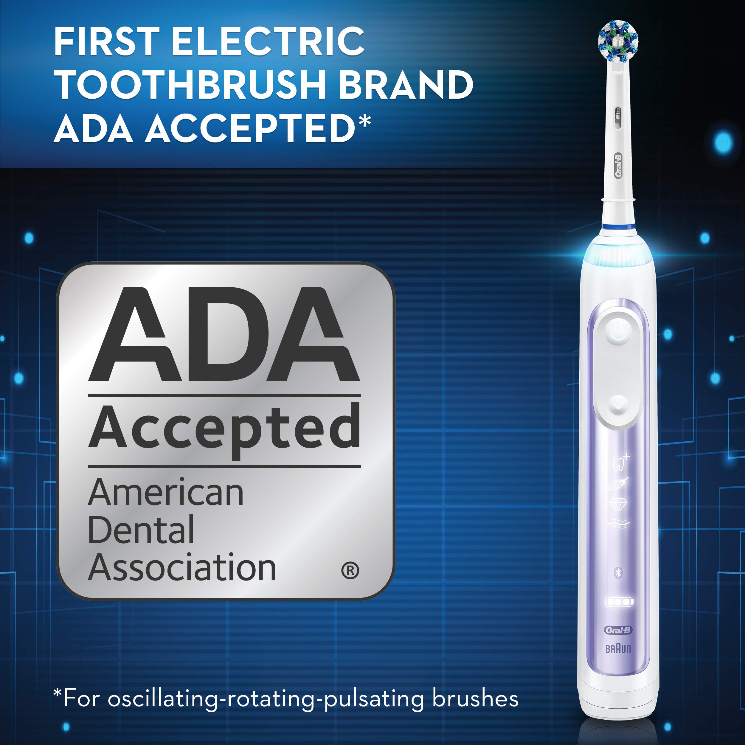 Foto 6 | Cepillo De Dientes Eléctrico Oral-b 7500 Orchid Purple Con 4 Cabezales - Venta Internacional.