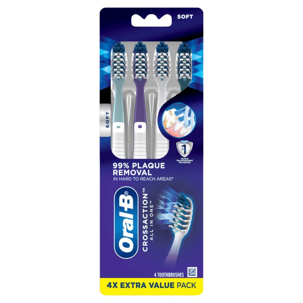 Foto 1 | Cepillo De Dientes Oral-b Crossaction All In One Soft, 4 Unidades - Venta Internacional.