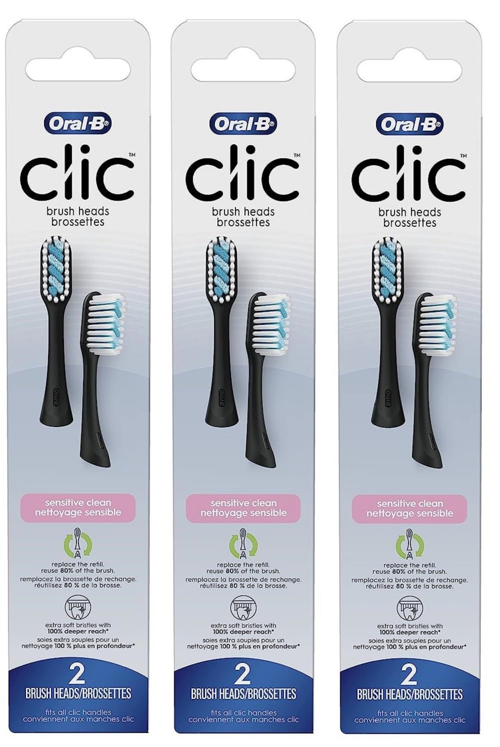 Foto 1 | Cabezales De Repuesto Para Cepillos De Dientes Oral-b Clic Sensitive X6 - Venta Internacional.