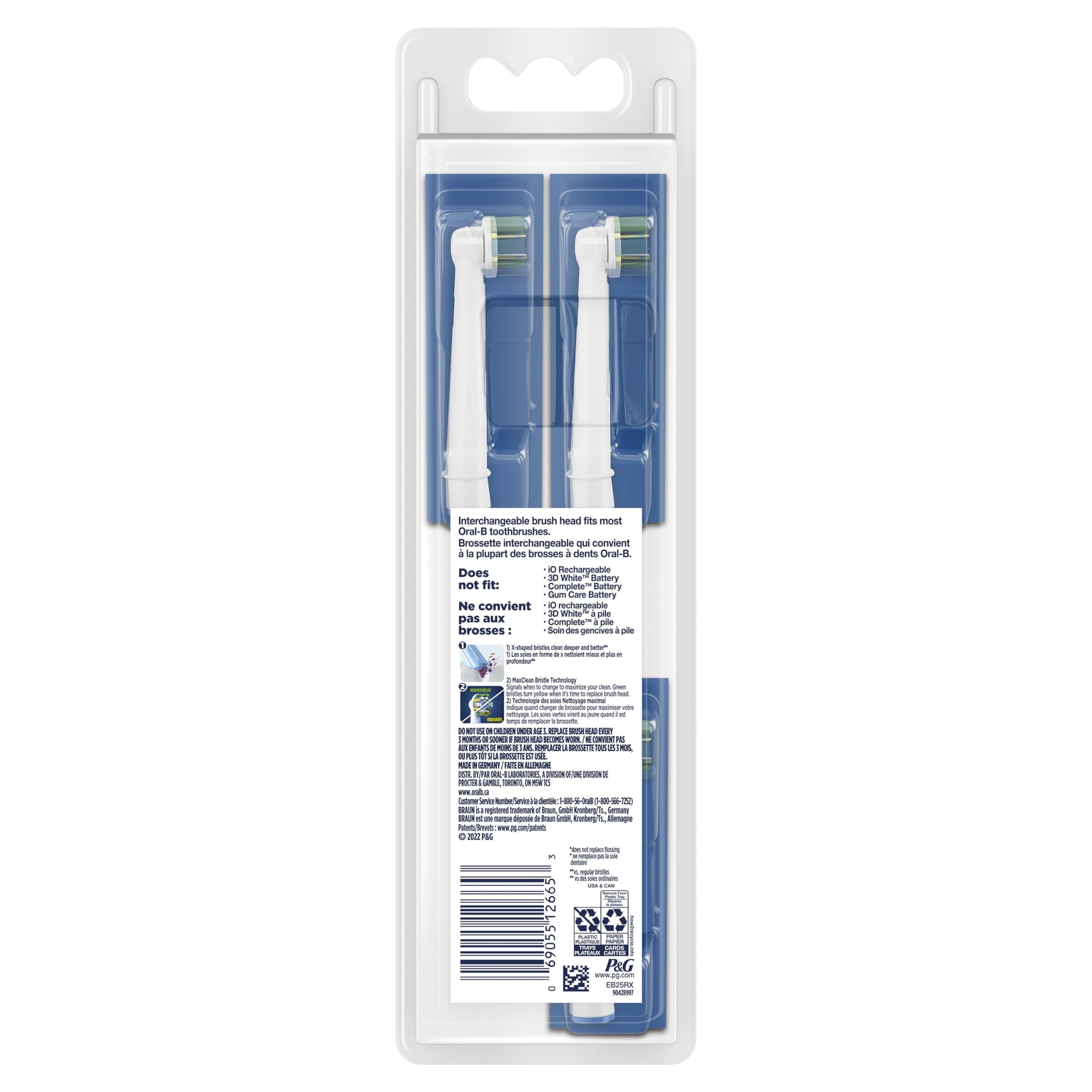 Foto 7 | Cabezales De Cepillo De Dientes Eléctricos De Repuesto Oral-b Floss Action, 3 Unidades - Venta Internacional.