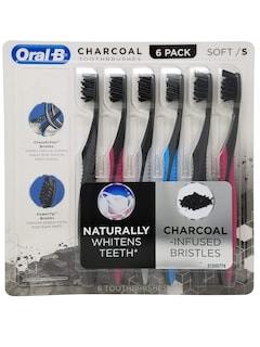 Foto 1 | Cepillo De Dientes Oral-b Charcoal, Suave (paquete De 6) - Venta Internacional.