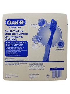 Foto 2 | Cepillo De Dientes Oral-b Charcoal, Suave (paquete De 6) - Venta Internacional.