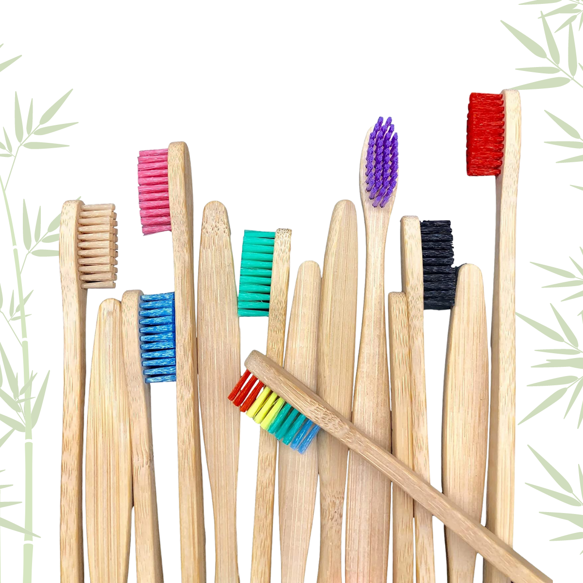 Foto 5 pulgar | 10 Cepillo Dientes Bambú Ecológico Cerdas Suaves Limpieza Profunda