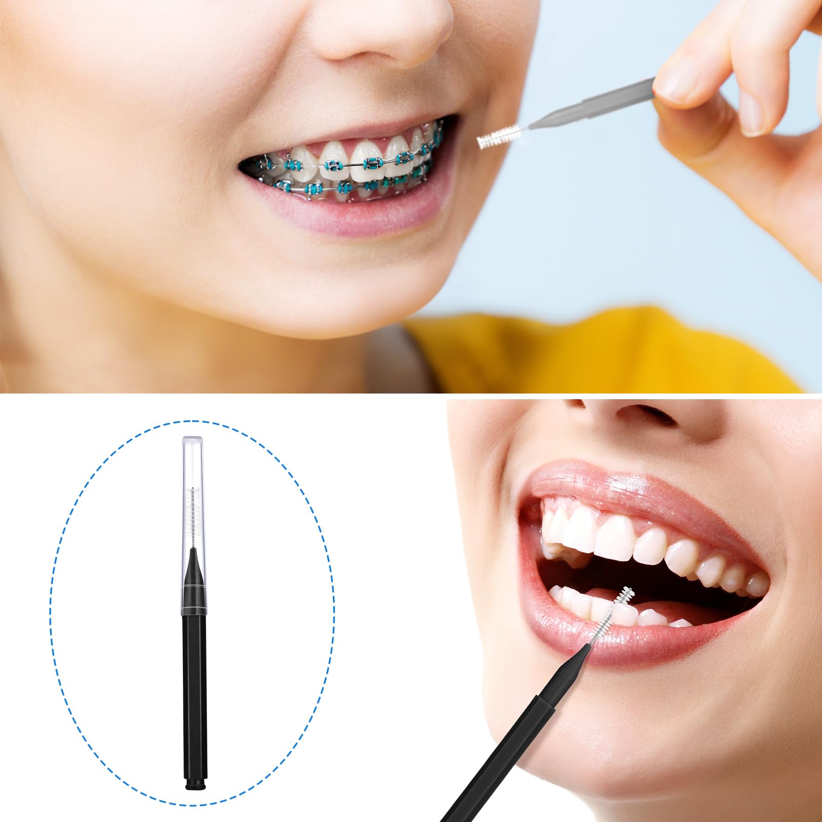 Foto 7 | Cepillo Interdental Patelai, 100 Piezas, Hilo Dental - Venta Internacional.