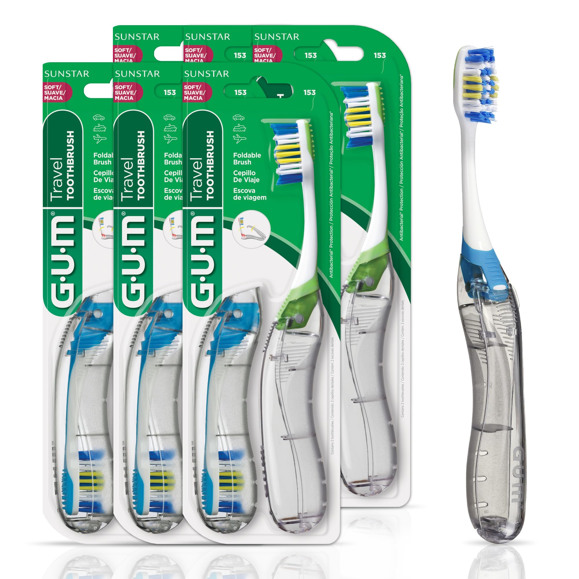 Foto 2 pulgar | Cepillo de Dientes GUM Cerdas Suaves 2 Unidades- Venta Internacional