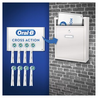 Foto 2 | Cabezales de Cepillo de Dientes Oral-B CrossAction 8 Piezas - Venta Internacional