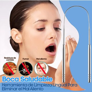 Foto 5 | Limpiador Lingual Acero Inoxidable Gran Calidad Limpieza Lengua Bucal