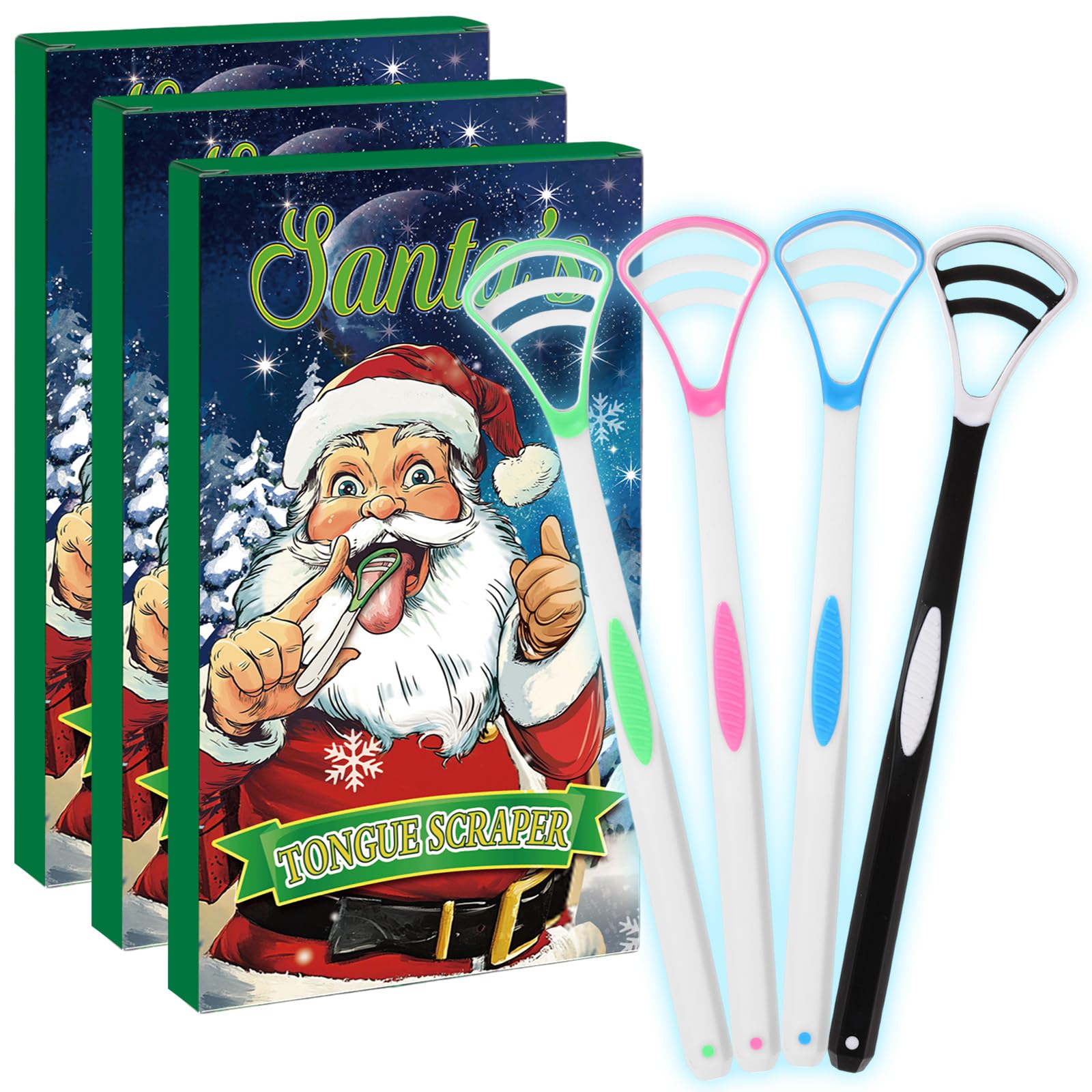Foto 2 pulgar | Rascador De Lengua Honoson, 12 Piezas, Para Adultos, Con Caja De Papá Noel - Venta Internacional.
