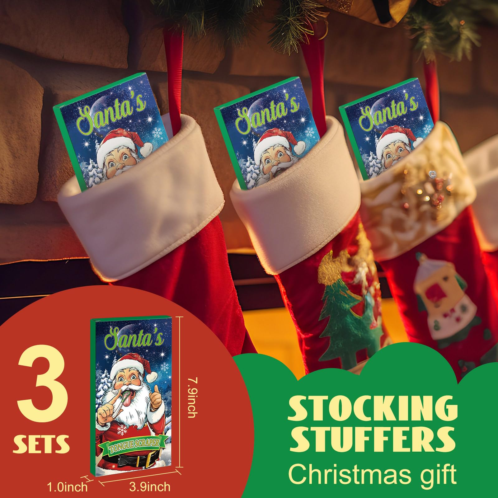 Foto 5 pulgar | Rascador De Lengua Honoson, 12 Piezas, Para Adultos, Con Caja De Papá Noel - Venta Internacional.