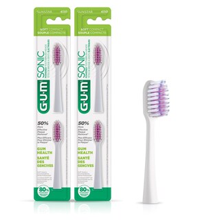 Foto 1 | Recambios Para Cepillos De Dientes Gum Sonic Powered, Cerdas Cónicas, 2 Unidades - Venta Internacional.